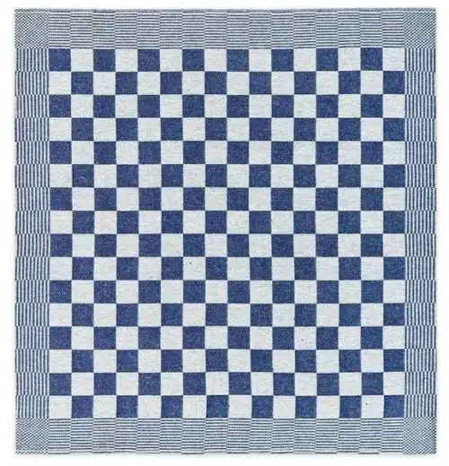 L2G Theedoek Blokdoek Holland Blauw (set à 6 stuks)