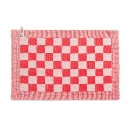 Knit Factory Placemat Block Ecru / Rood