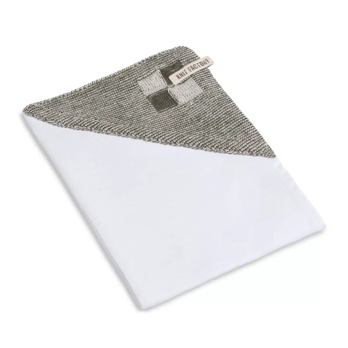 Knit Factory Theedoek Block Ecru / Khaki