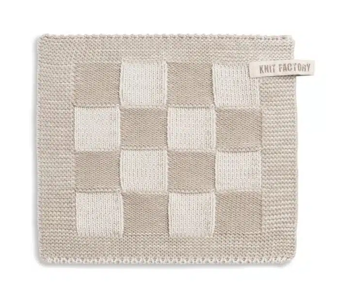 Knit Factory Pannenlap Block Ecru / Linnen