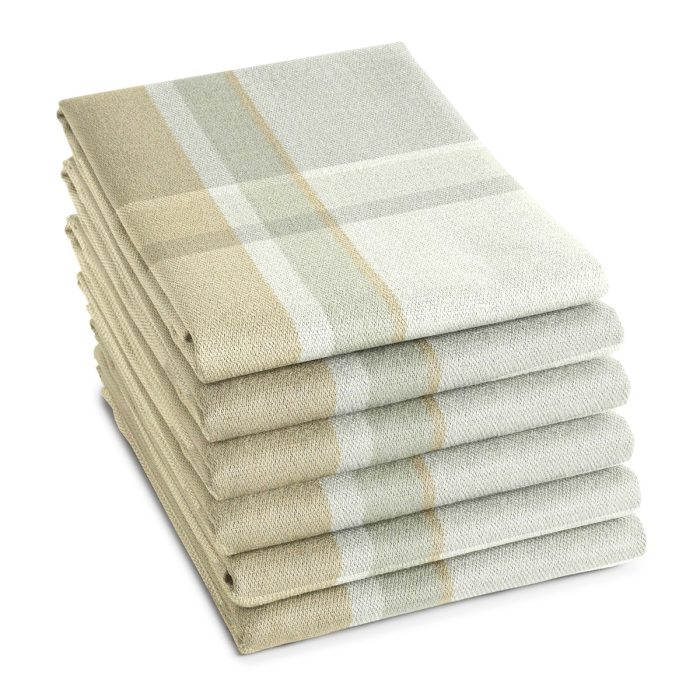 DDDDD Theedoek Madras Cream (voordeelset: 6 stuks)