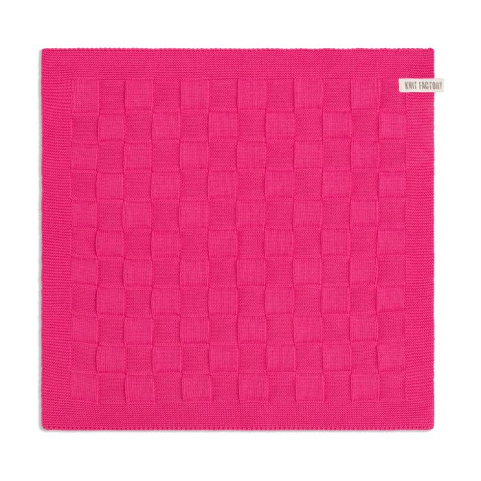 Knit Factory Keukendoek Uni Fuchsia Roze