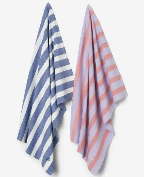 Marc O'Polo Theedoek Haley Multi Cobalt Blue (set a 2 stuks)