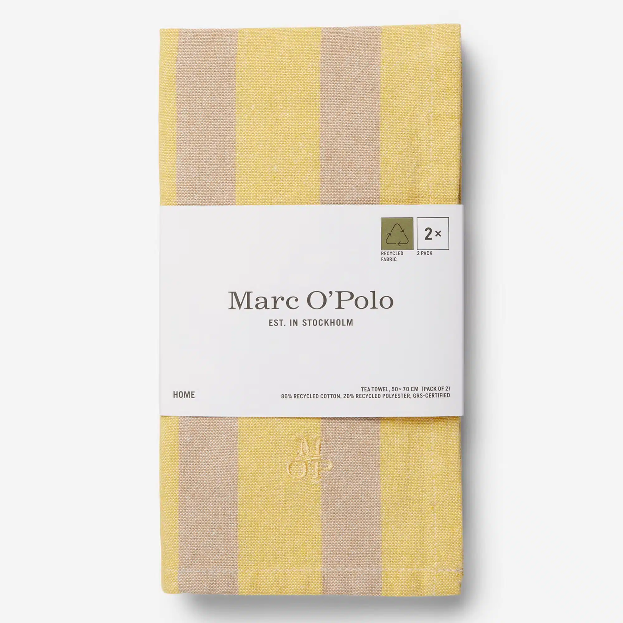 Marc O'Polo Theedoek Haley Multi Yellow (set a 2 stuks)